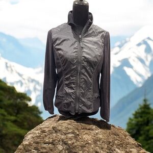 Coldwater Creek Black Lightweight Fleece & Nylon Jacket S